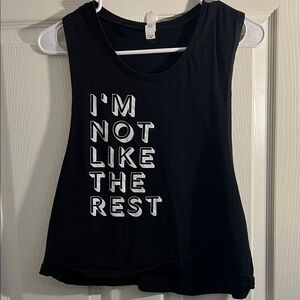 Unique Black Graphic Muscle Tee